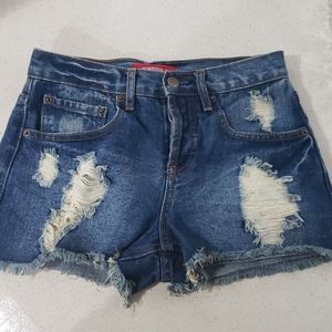 Forever 21 button fly distressed Shorts Size 24